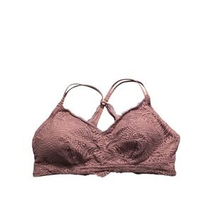 Maurices Wireless Padded Pullover Bra 1x Womens Plus Size Lace Mauve